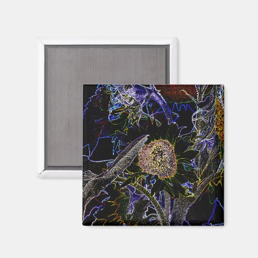 ひまわり マグネット (正面/裏面)