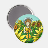 ひまわり マグネット (正面/裏面)