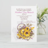 ひまわり マザーズデー ご招待状 招待状 (スタンド正面)