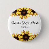 ひまわり マザー オブ ザ ブライド フラワーボタン 缶バッジ (正面)