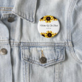 ひまわり マザー オブ ザ ブライド フラワーボタン 缶バッジ (インサイチュ)