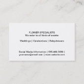 ひまわり |マゼンタのストライプ 名刺 (裏面)