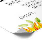 ひまわり ミモザ バー ブライダル シャワー サイン (角)