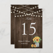 ひまわり メイソンジャー ストリングライト テーブルナンバー (正面/裏面)