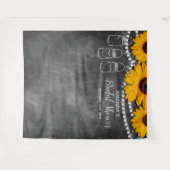 ひまわり メイソンジャー パーティー フォトブース 背景 タペストリー (正面(横))