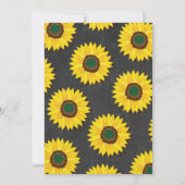 ひまわり メイソンジャー ブラックボード ベビーシャワー 招待状 (裏面)