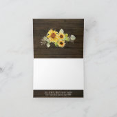 ひまわり メイソンジャー ラスティック カントリー フェアリー ライト サンキューカード (内部)