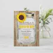 ひまわり メイソンジャー ラスティック ブライダルシャワー 招待状 (スタンド正面)