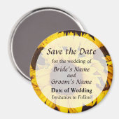 ひまわり メダリオン Save the Date マグネット (正面/裏面)