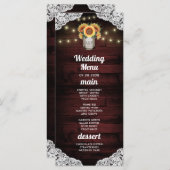 ひまわり メッセージカード ウェディング メニューカード メニュー (正面/裏面)