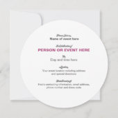 ひまわり モザイク ラウンド インビテーション(クランベリー レッド) 招待状 (裏面)