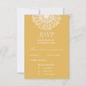 ひまわり モダン ガーデン フローラル 出欠カード (正面)