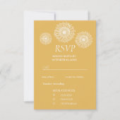 ひまわり モダン ガーデン フローラル 出欠カード (正面)