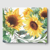 ひまわり モダン 水彩 結婚式 ゲストブック (裏面)