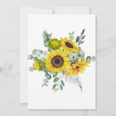 ひまわり ユーカリ お祝いの席 招待状 (裏面)