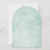 ひまわり ユーカリ バーンスタイル ウッド アーチ ベビーシャワー 招待状 (裏面)