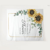 ひまわり ユーカリ フラワースクリプト ブライダルシャワー タペストリー (正面(横))