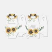 ひまわり ユーカリ フラワースクリプト ブライダルシャワー フェイバーボックス (折り畳みなし)