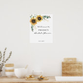 ひまわり ユーカリ フラワーブライダルシャワーのご案内 ポスター (キッチン)