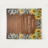 ひまわり ユーカリ ブライダルシャワー フォト バックドロップ タペストリー (正面(横))