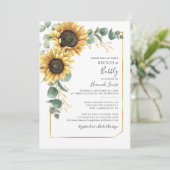 ひまわり ユーカリ ブランシュ バブル ブライズシャワー 招待状 (スタンド正面)
