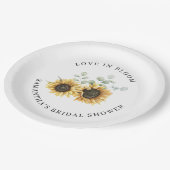 ひまわり ユーカリ ブルーム ブライズシャワー ペーパープレート (アングル)