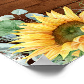 ひまわり ユーカリ ラスティック ウェディング ウェルカム サイン (角)