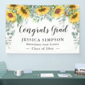 ひまわり ユーカリ ラスティック 卒業 大学生 横断幕 (トレードショー)