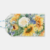 ひまわり ユーカリ 女性の誕生日パーティー ギフトタグ (裏面横)