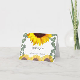 ひまわり ユーカリ 感謝の気持ちを伝えるカード サンキューカード