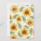ひまわり ユーカリ 花 ボタニカル ウェディング 招待状 (裏面)