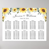 ひまわり ユーカリ 10 テーブル 席次表 ポスター (正面)