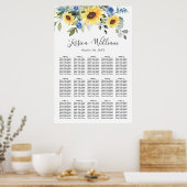 ひまわり ユーカリ 15 テーブル 席次表 ポスター (キッチン)