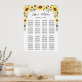 ひまわり ユーカリ 16 テーブル 席次表 ポスター (キッチン)