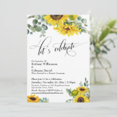 ひまわり ユーカリ Let's Celebrate レセプション 招待状 (スタンド正面)