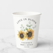ひまわり ユーカリ Love in Bloom ブライズシャワー 紙コップ (裏面)