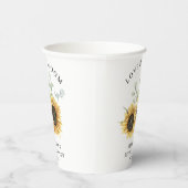 ひまわり ユーカリ Love in Bloom ブライズシャワー 紙コップ (右)