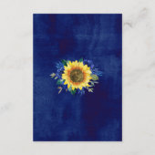 ひまわり ライト ブルー 花の結婚式 披露宴 エンクロージャーカード (裏面)