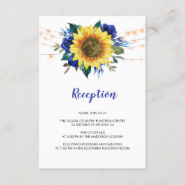 ひまわり ライト ブルー 花の結婚式 披露宴 エンクロージャーカード