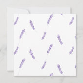 ひまわり ライラック 蝶々 花 フラワー ブライダル シャワー 招待状 (裏面)