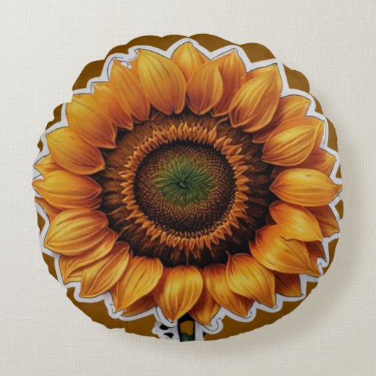ひまわり | ラウンドクッション (正面)