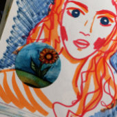 ひまわり ラウンドシール