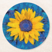 ひまわり ラウンドペーパーコースター (正面)