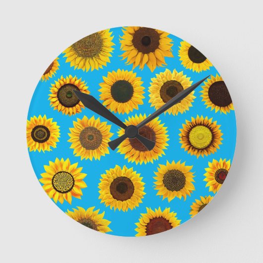 ひまわり ラウンド壁時計 (正面)