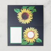 ひまわり ラスティック ウェディング サマー パーティー プレイスカード (外部開封)