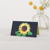 ひまわり ラスティック ウェディング サマー パーティー プレイスカード (裏面)