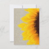 ひまわり ラスティック ウェディング 返信カード (裏面)