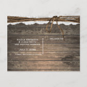 ひまわり ラスティック ウッドレース カントリー セーブ・ザ・デート 案内ポストカード (裏面)