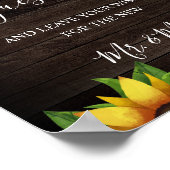 ひまわり ラスティック ウッド ストリング ウェディング ゲストブック (角)