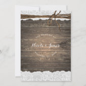 ひまわり ラスティック ウッド  & ラッセル カントリー ウェディング 招待状 (裏面)